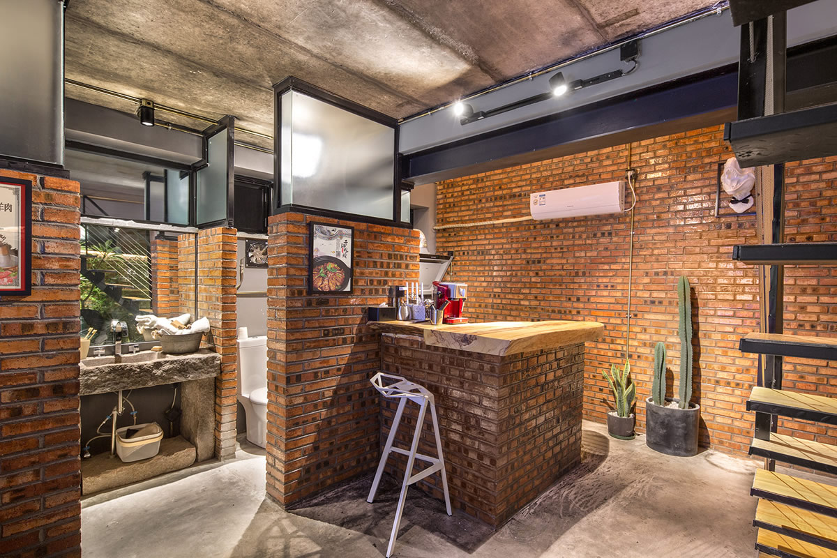 Loft工业风联排独栋民宿装修设计(图1)