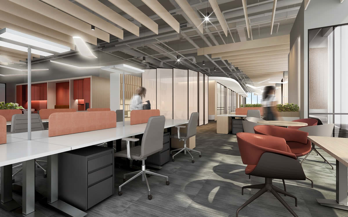 中天科技7000平办公楼装修设计项目(图3)