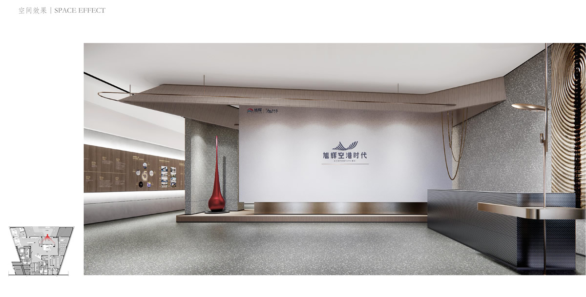 郑州.旭辉空港时代售楼部现代简约装饰装修工程(图2) 郑州.旭辉空港时代售楼部现代简约装饰装修工程(图2)