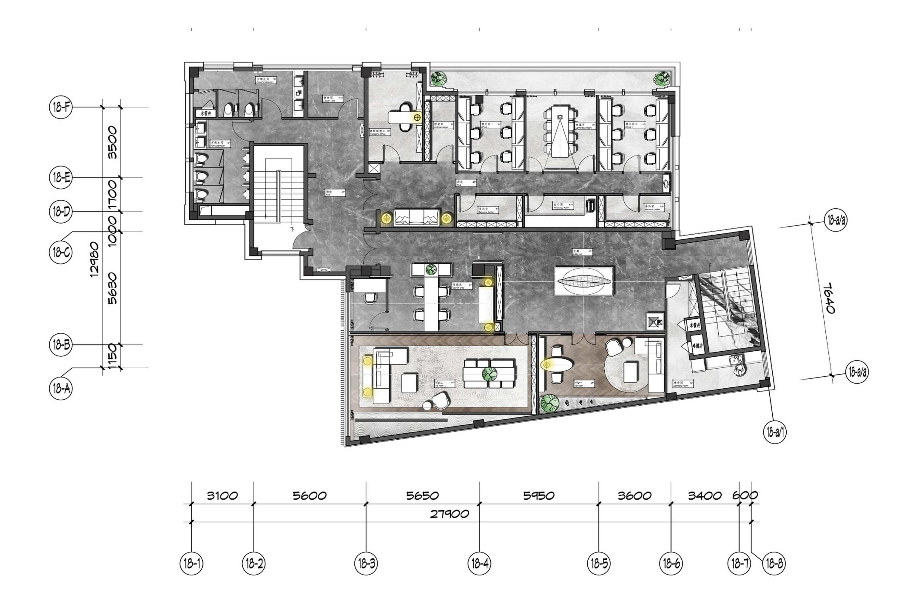 太平·某山庄新中式1200平方售楼部装饰装修工程(图2) 太平·某山庄新中式1200平方售楼部装饰装修工程(图2)