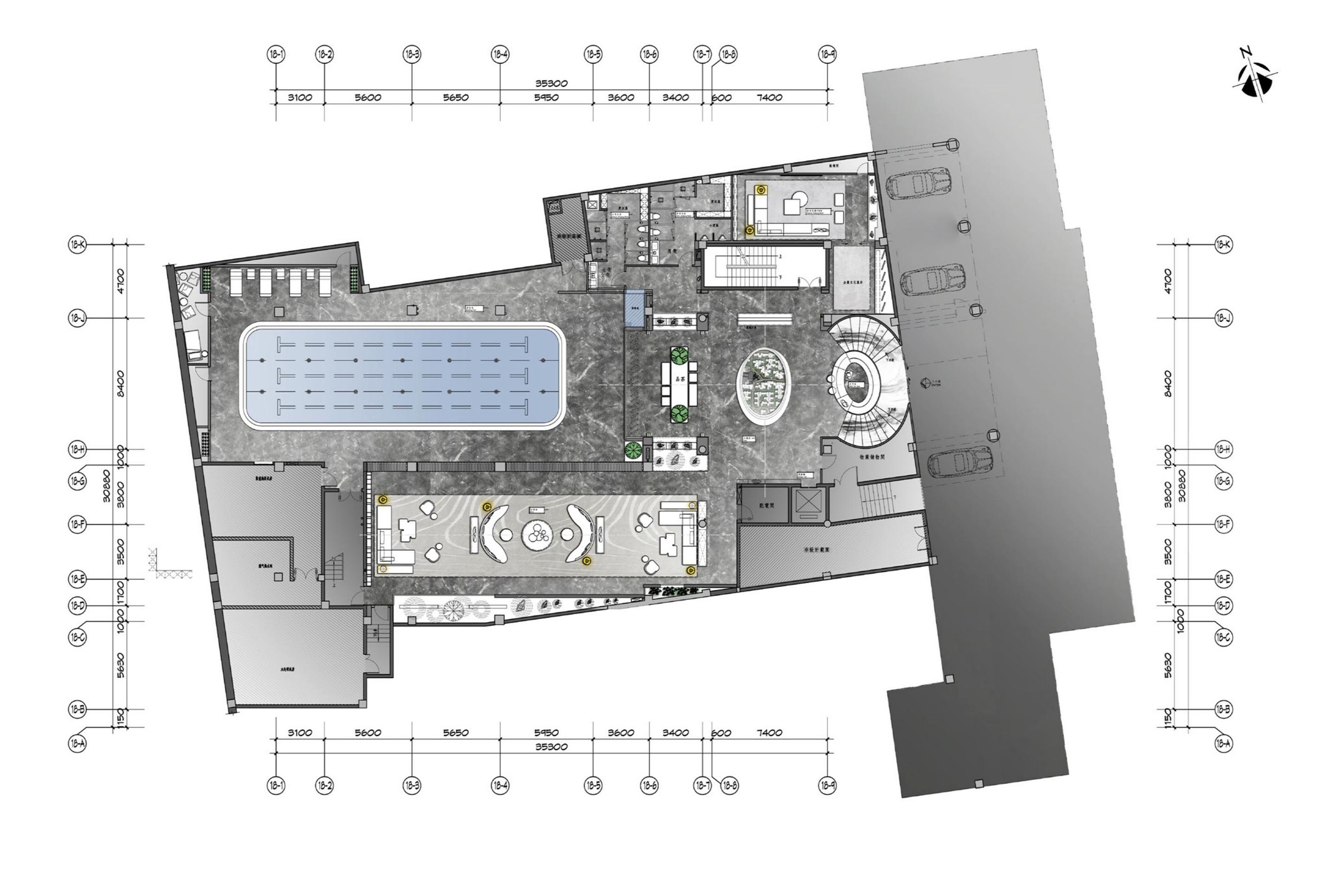 太平·某山庄新中式1200平方售楼部装饰装修工程(图1) 太平·某山庄新中式1200平方售楼部装饰装修工程(图1)