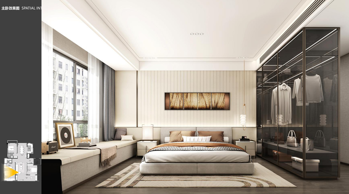 淮北华松籣墅香汐现代简约风洋房A户型样板间装饰装修项目(图3) 淮北华松籣墅香汐现代简约风洋房A户型样板间装饰装修项目(图3)