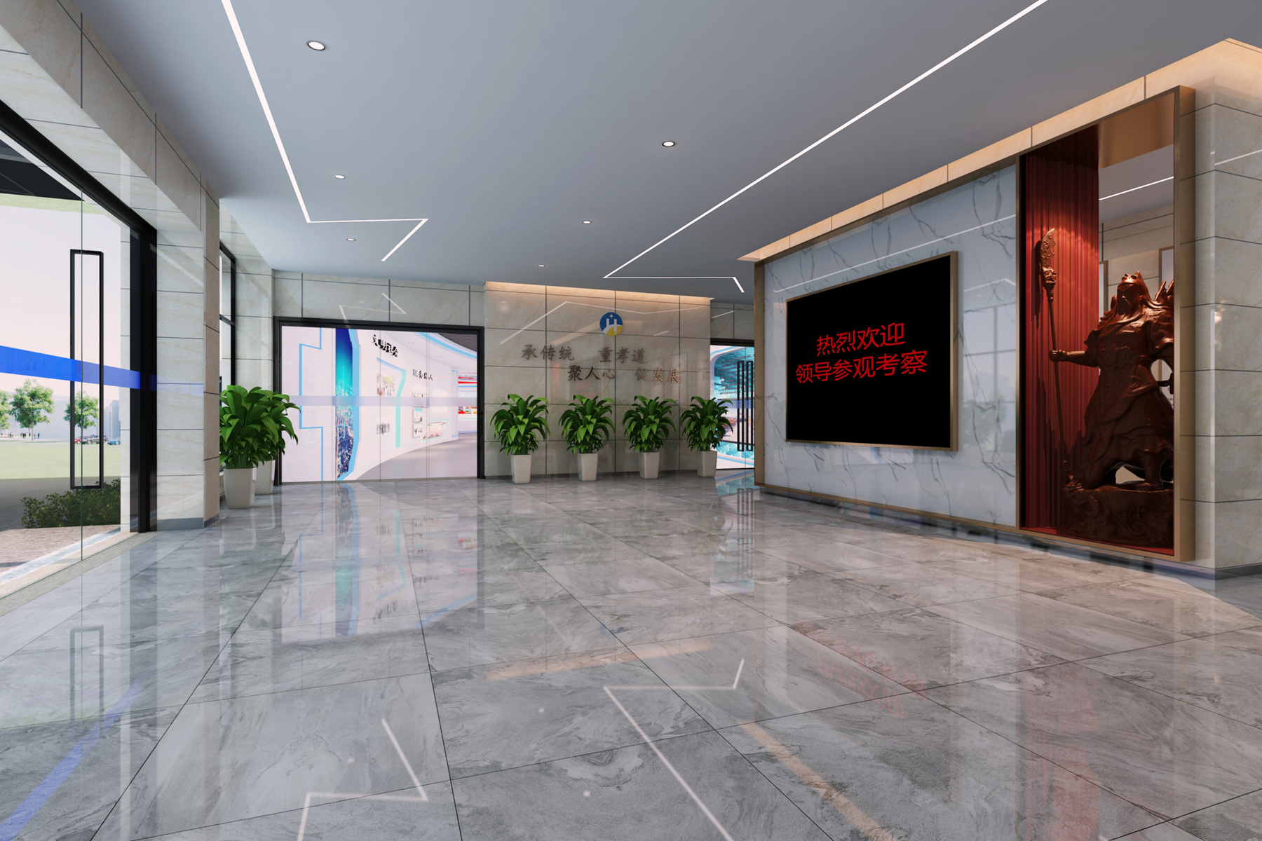 华新智能设备4000平方办公楼改造装修工程(图1) 合肥办公楼装修设计公司案例|华新智能停车5000㎡现代简约风格改造(图2)