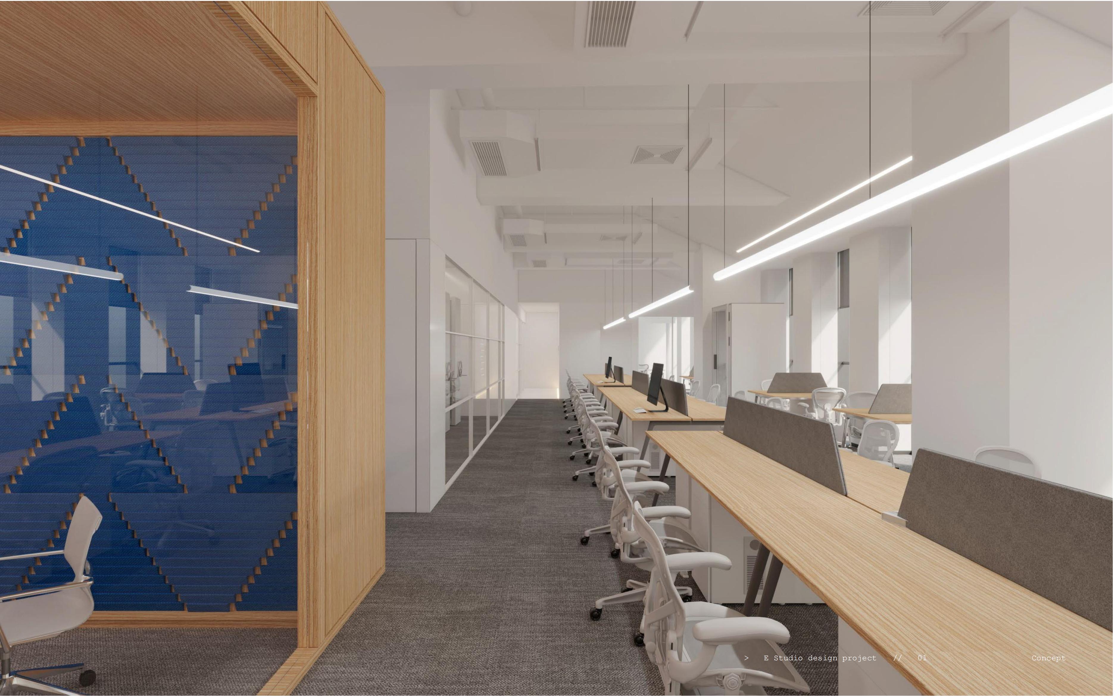 滁州科技总部5000m2极简办公楼装修设计项目(图1)