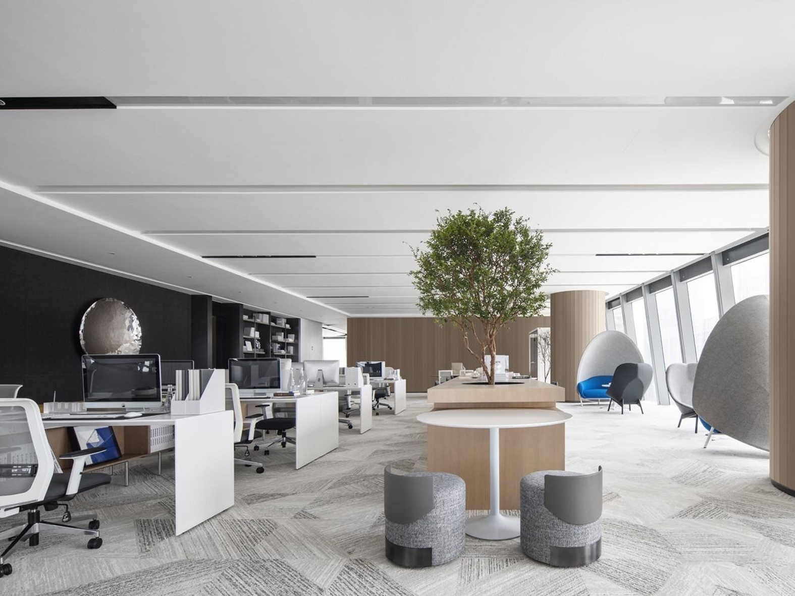 芜湖1900平方现代风办公室装修设计案例(图4)