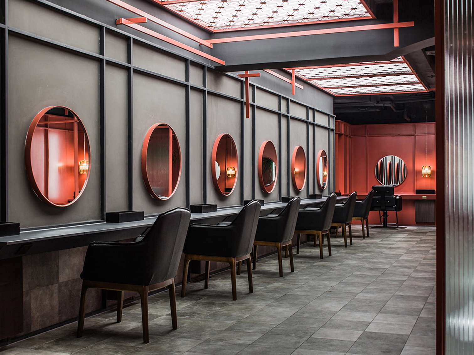 300平方理发店装修设计项目(图2) 300平方理发店装修设计项目(图2)