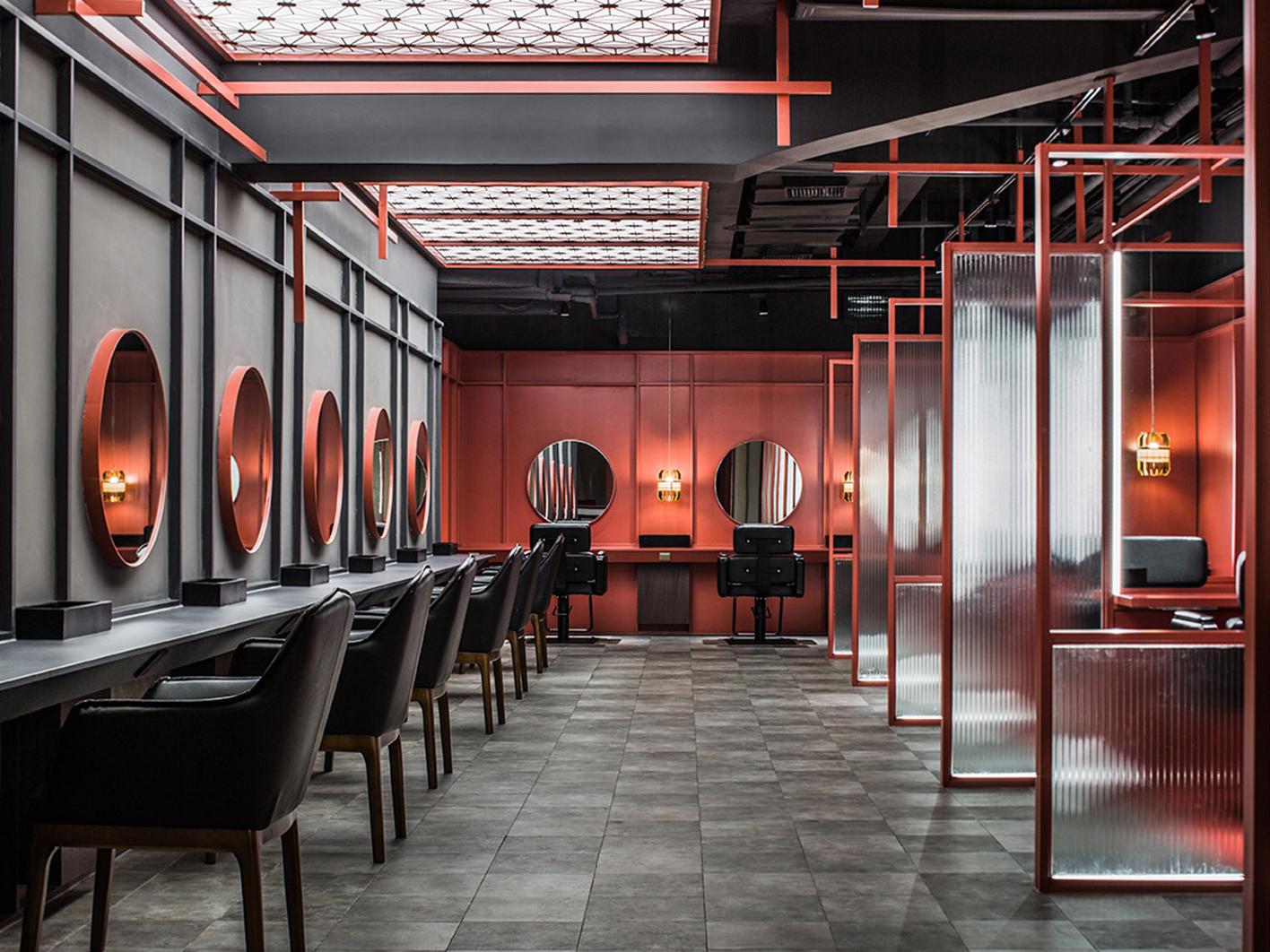 300平方理发店装修设计项目(图3) 300平方理发店装修设计项目(图3)