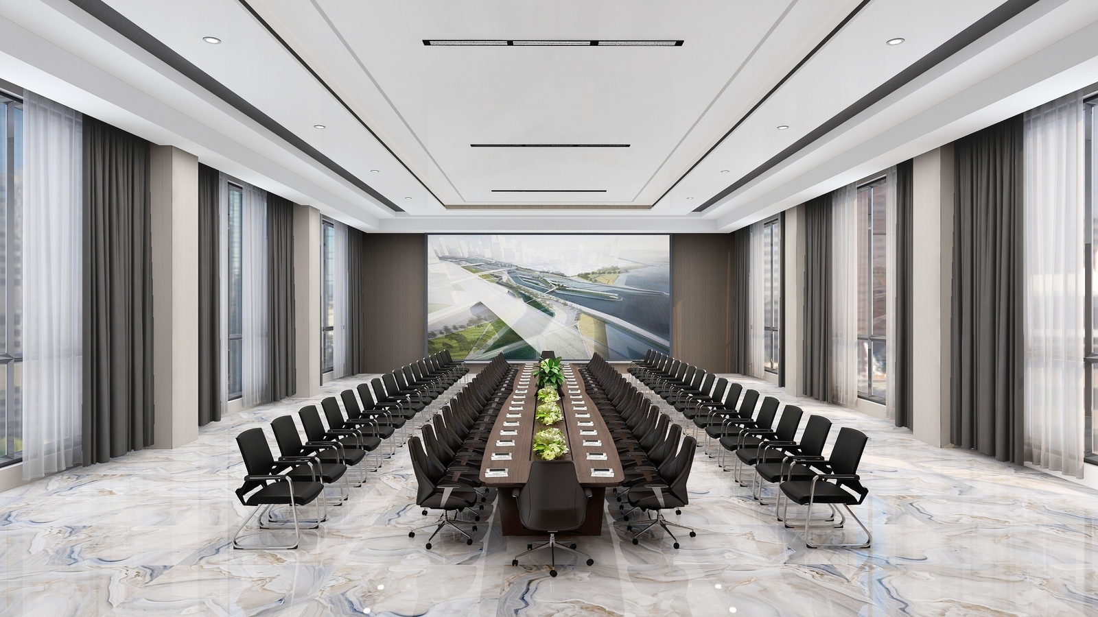 合肥800㎡现代简约风办公室装修设计案例(图2)