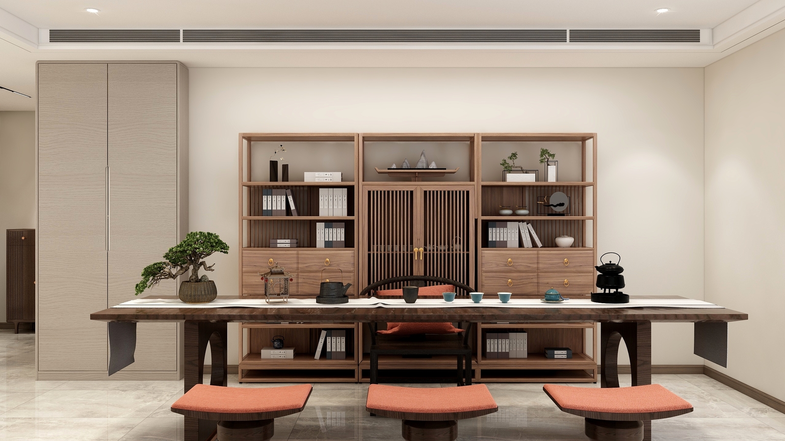 合肥600平方新中式工作室装修设计项目(图4)