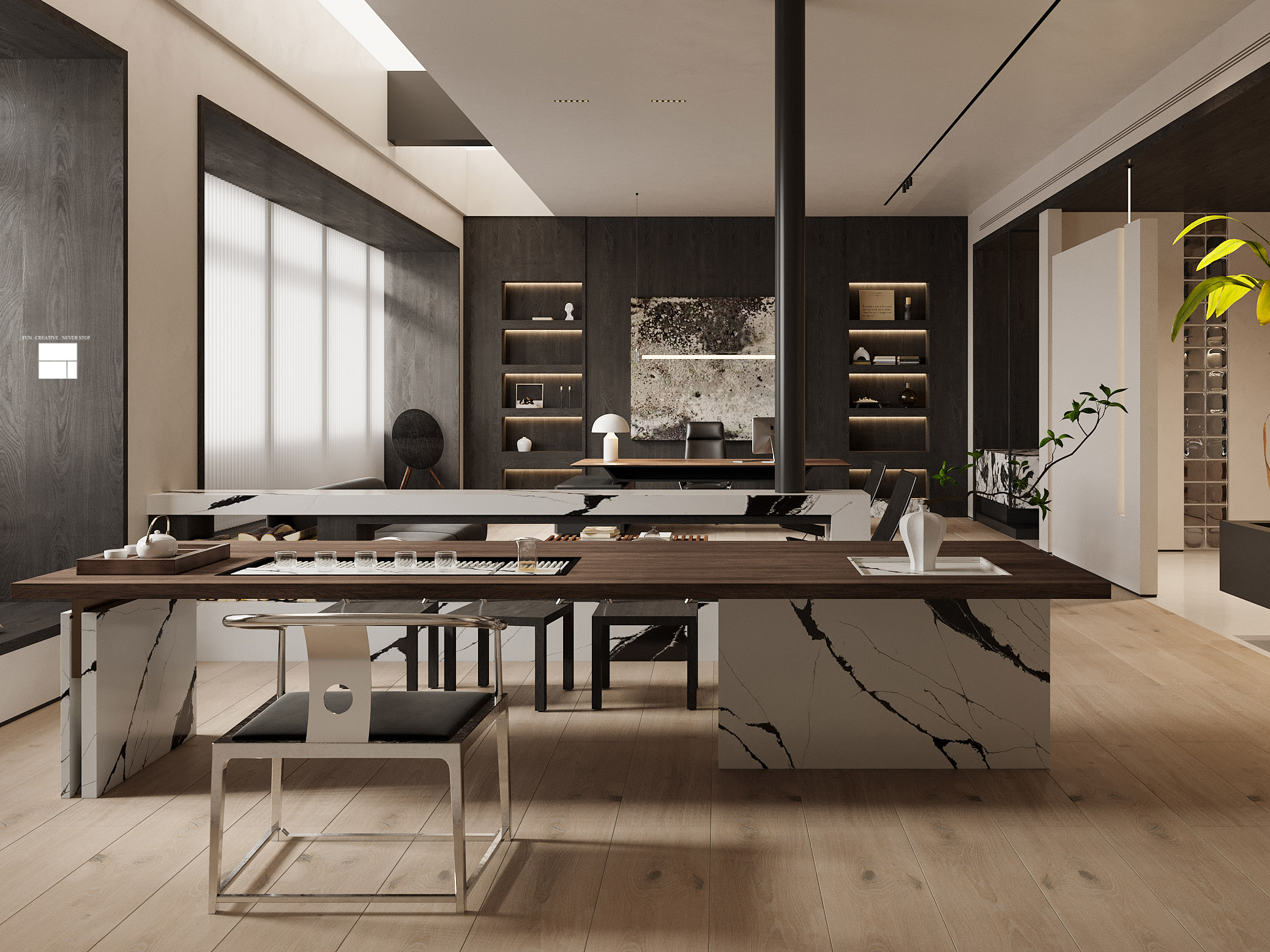 安庆1500平方办公室装修设计项目(图3)