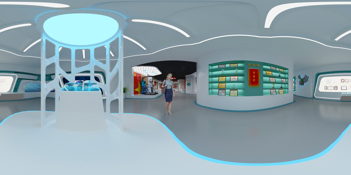 国家电网-展厅装修设计(图1) 安庆国家电网300平方现代简约风企业展厅及党建展厅装修设计(图1)