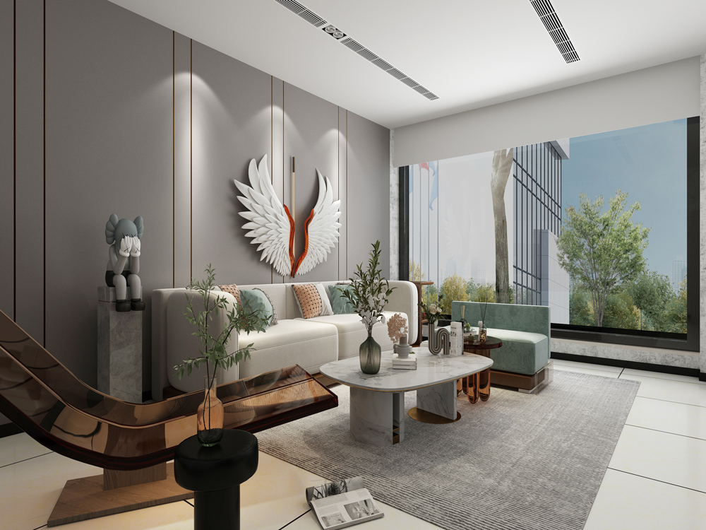 华松.皖溪佳苑-售楼部装修(图8) 淮北华松皖溪佳苑现代简约风格售楼部装修设计改造(图8)