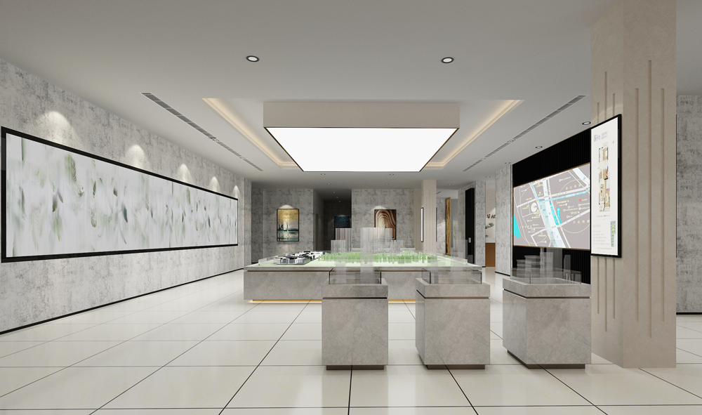 华松.皖溪佳苑-售楼部装修(图6) 淮北华松皖溪佳苑现代简约风格售楼部装修设计改造(图6)