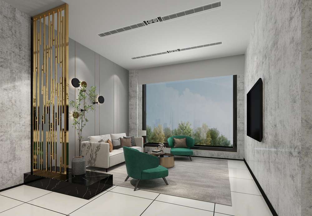 华松.皖溪佳苑-售楼部装修(图7) 淮北华松皖溪佳苑现代简约风格售楼部装修设计改造(图7)